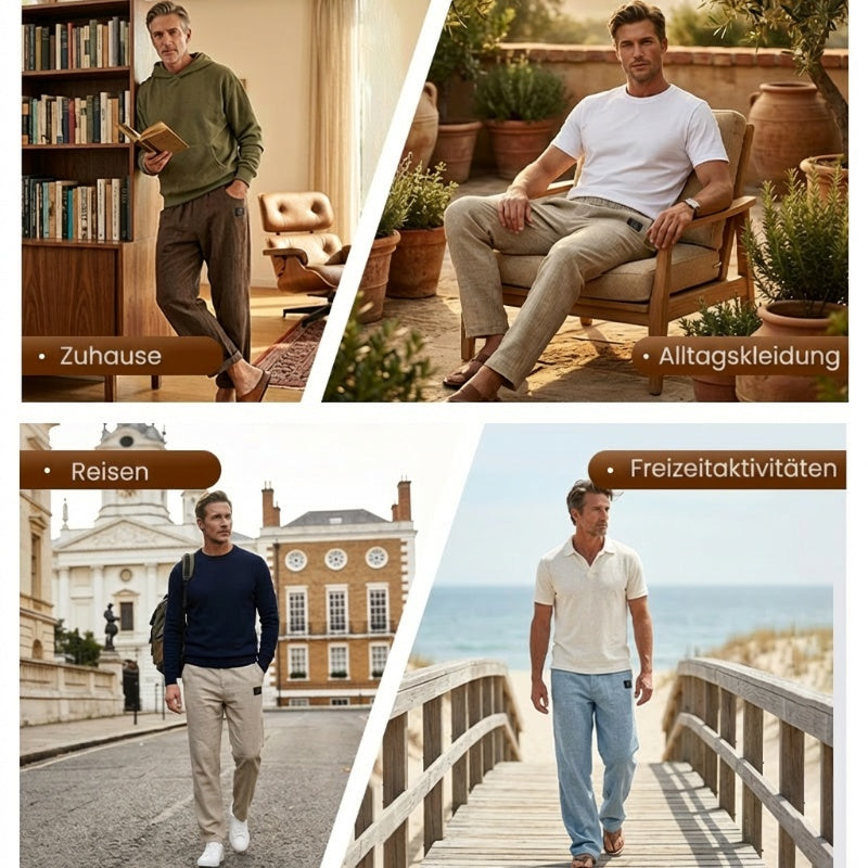 🌞Frühlingserwachen: 50% Rabatt!☁️Sommer-Essential: Atmungsaktive Baumwoll-Leinen-Hose für Herren – Maximaler Komfort & Stil