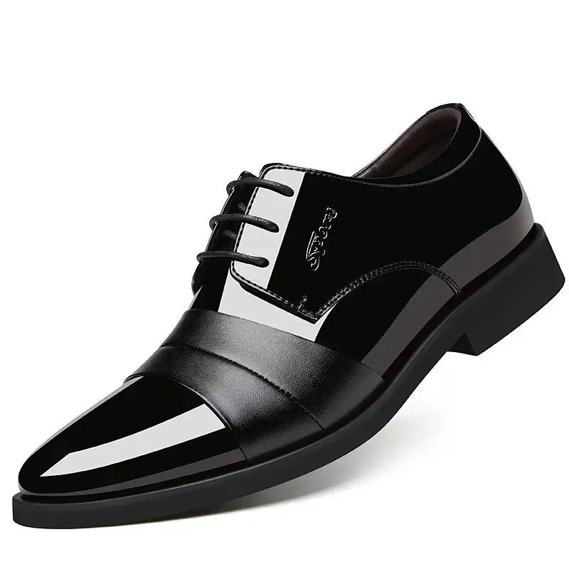 Scarpe Eleganti Uomo – Pelle Lucida, Punta Luminosa, Casual e Business
