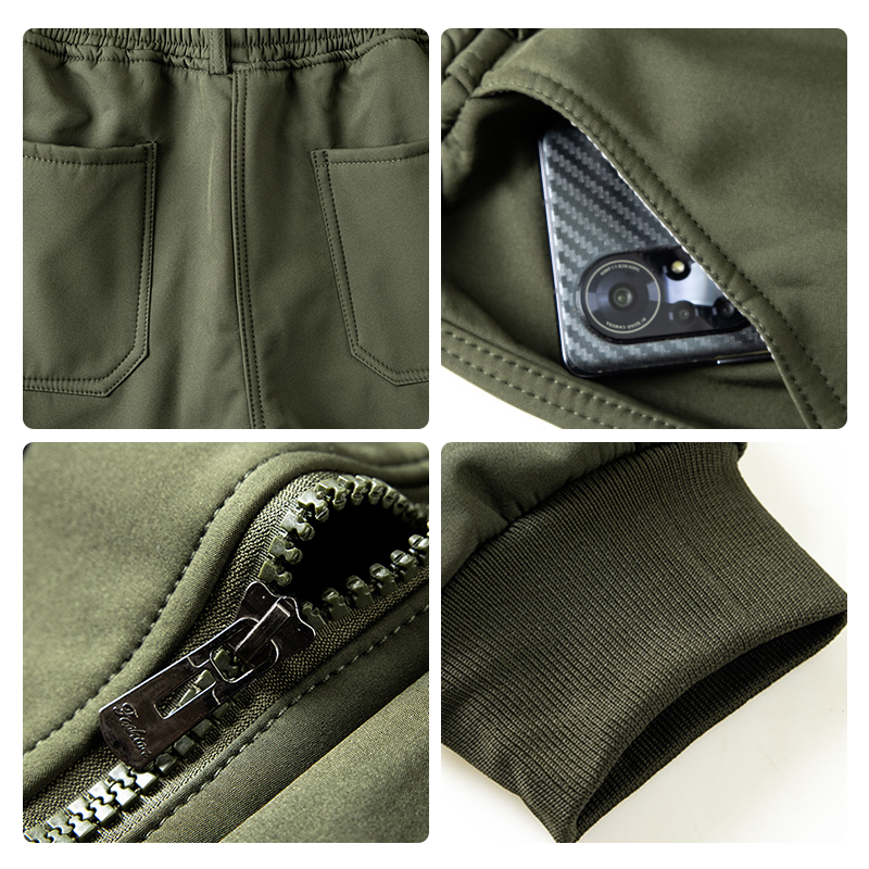 Gefüttertes winddichtes Herren-Set: Jacke und Hose