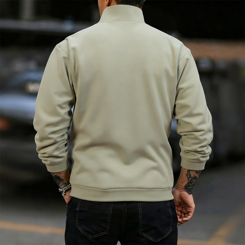 🔥Zeitlich begrenztes Angebot-Elegante Langarm-Oberteile mit halbem Reißverschluss für Herren🚀Versandkostenfrei